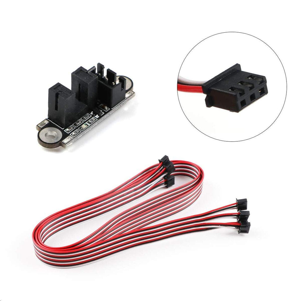 5 Pack Optical Endstop with 1M Cable Optical Switch Sensor Photoelectric Light Control Optical Limit Switch Module for 3D Printer