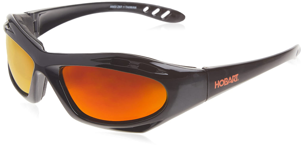 770726 Shade 5, Mirrored Lens Safety Glasses, Black