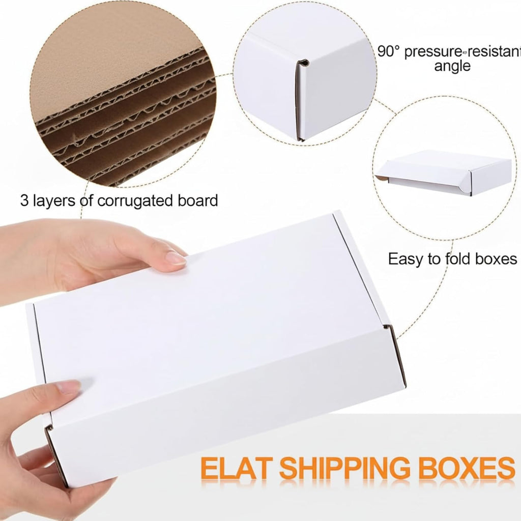 320 Pcs 7 x 5 x 2 Inches Mailing Boxes White Mailer Boxes
