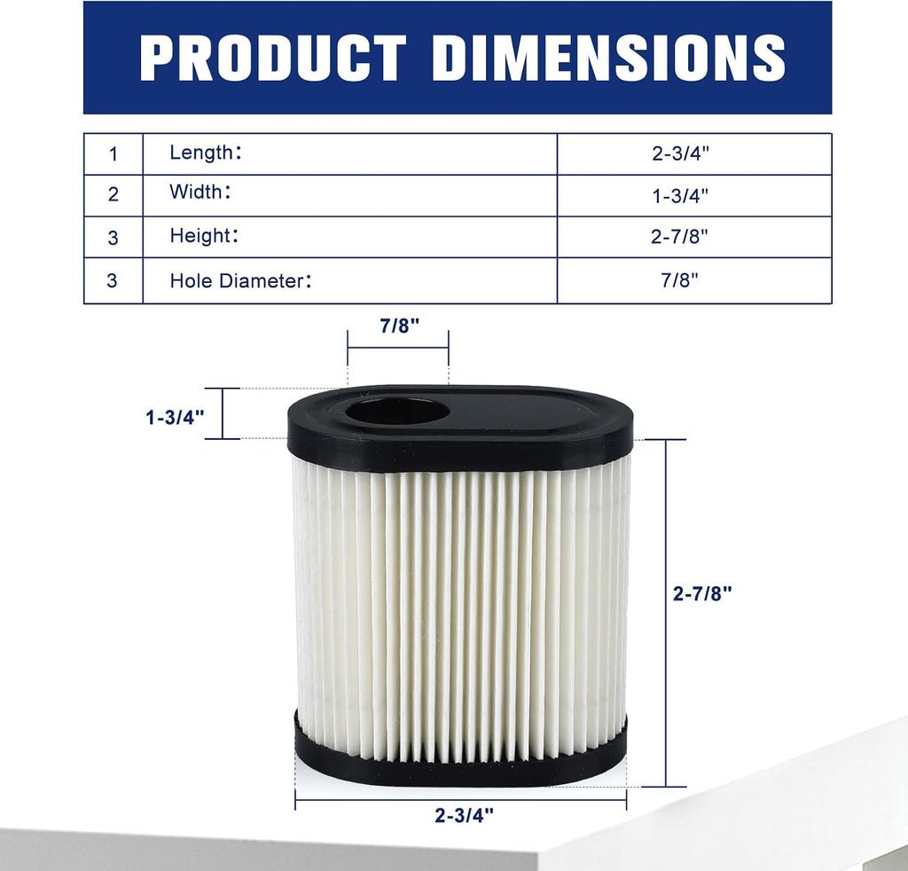 Powtol Recycler 22 Air Filter Replace Tecumseh 36905 751-11122 2 Pack
