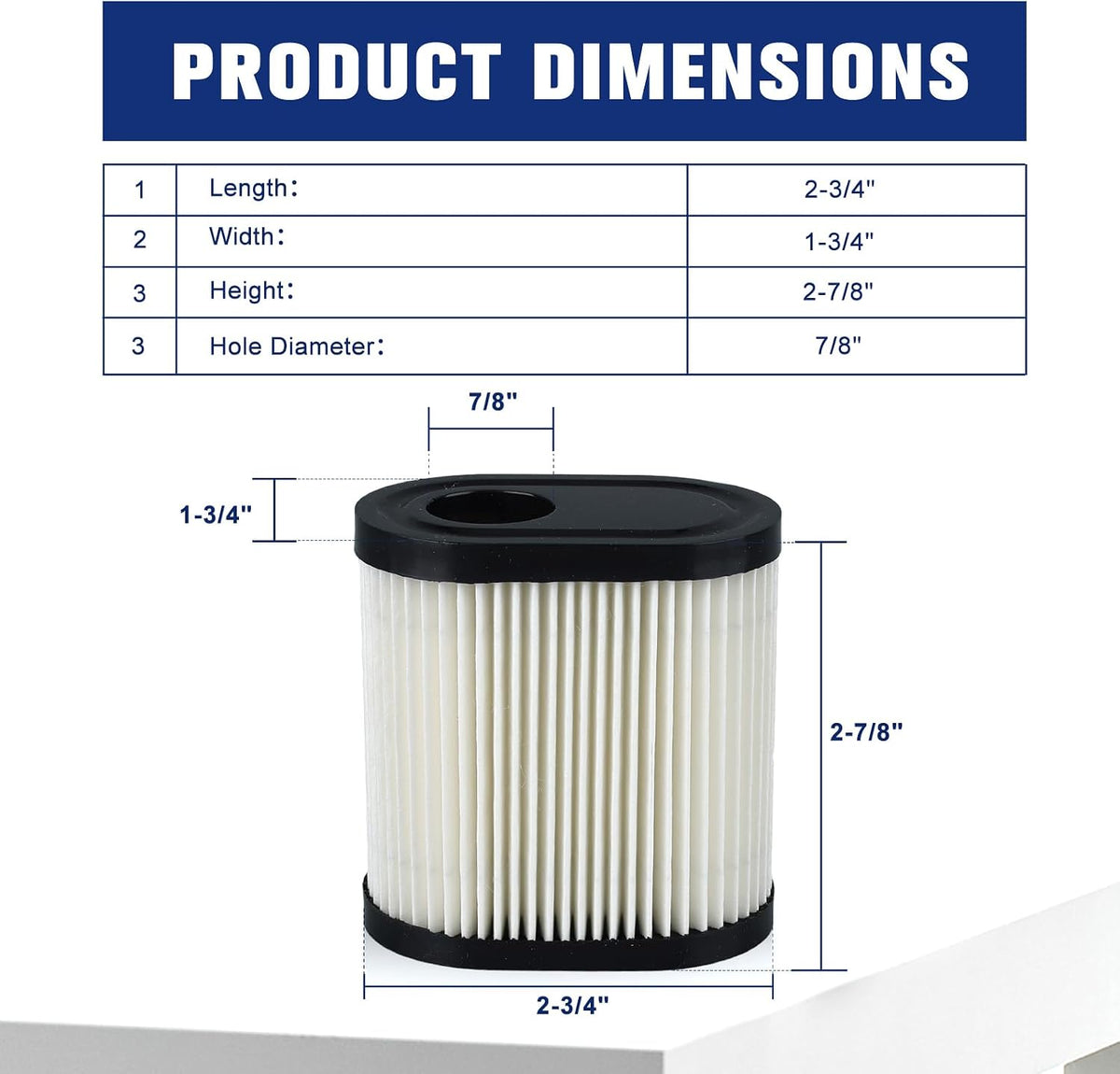 Powtol Recycler 22 Air Filter Replace Tecumseh 36905 751-11122 2 Pack