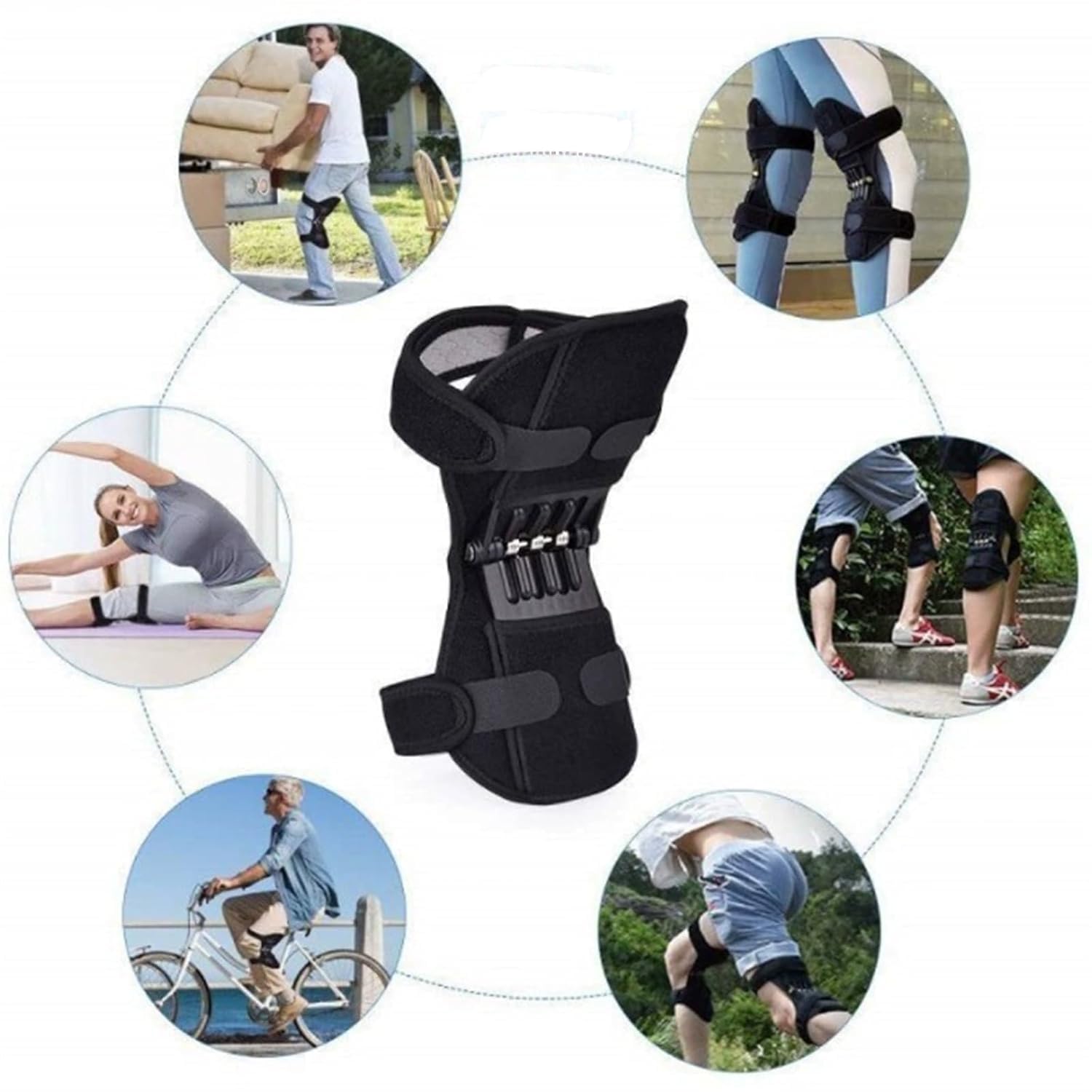 Sports Knee Braces Lightweight,Adjustable Knee Stabilizer Pads for Men Women weak Legs