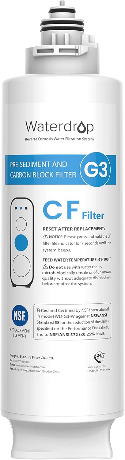 G3-N1CF Filter, Replacement for G3-W & G3P600 & G3P800 RO System