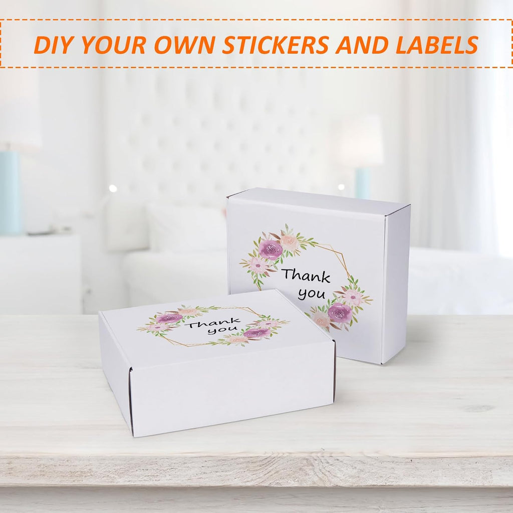 12x10x4 inches Shipping Boxes Set of 15, White Corrugated Cardboard Box for Mailing, Packaging, Small Business