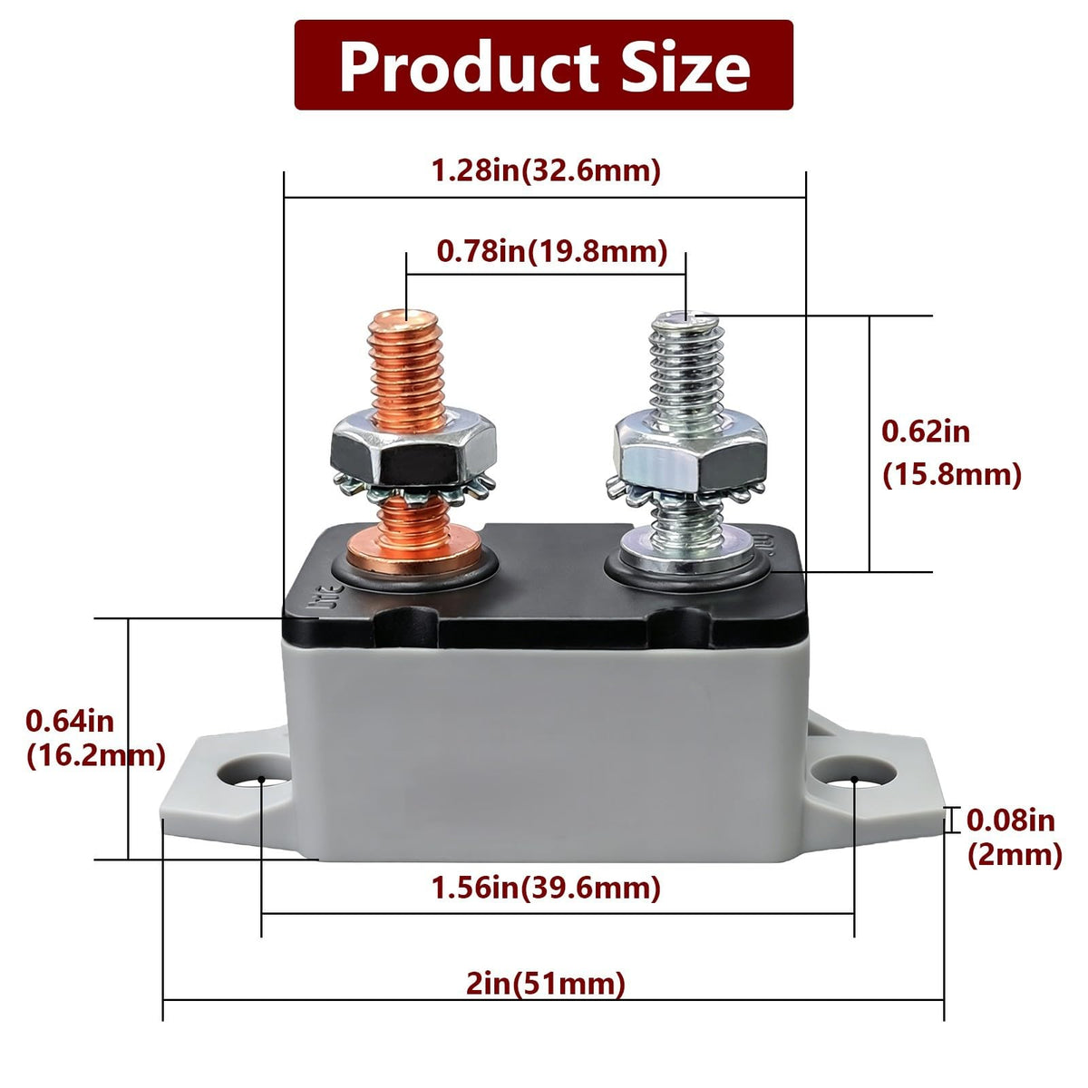 BFXM 4 PCS Auto Reset Circuit Breakers, 12v Circuit Breaker, 30 Amp Breaker