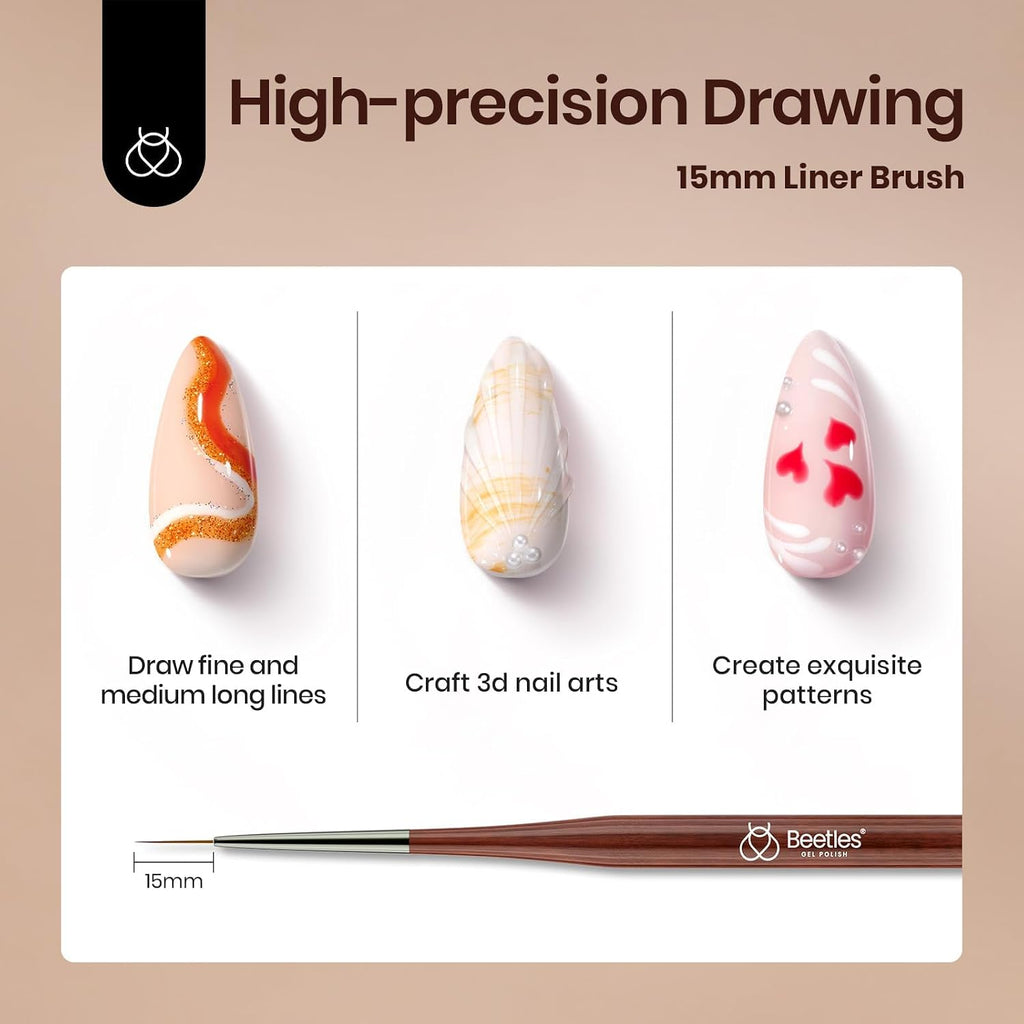 Nail Art Brushes, 6 Pcs Fingernail Art Design Pens