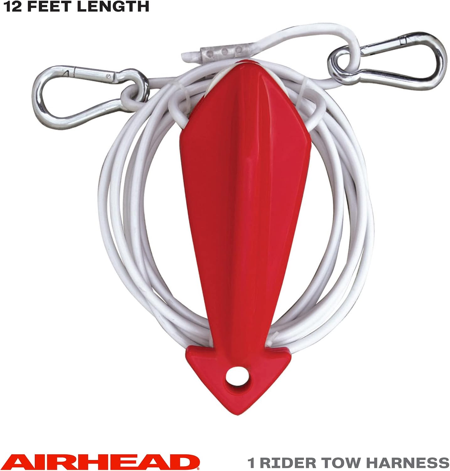 Tow Demon Steel Cable Water Ski and Towable Tube Harness, Heavy Duty Pulley Attachment for Tubing and Boating