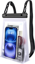 Large Waterproof Phone Pouch [with Sealing Strip], Floating Waterproof Pouch for Kayak Beach Cruise Essentials, IPX8