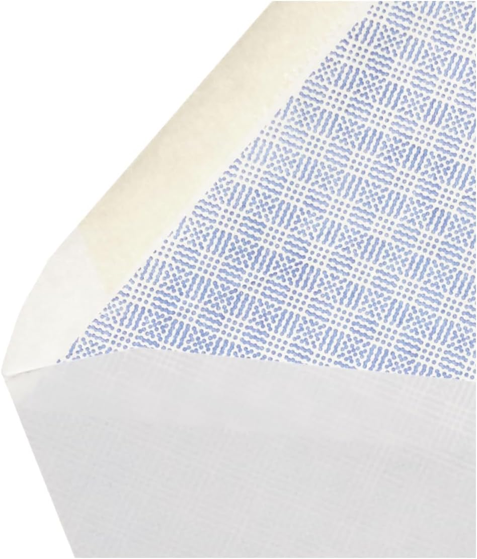 #10 Security Tinted Business Envelopes for Documents and Invoices, Quality Seal, 4-1/8" x 9-1/2", White, Pack of 500
