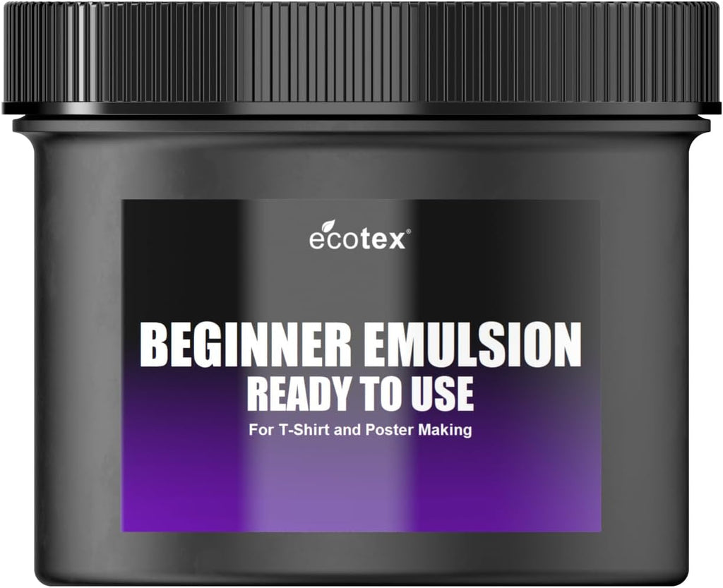 Ecotex Beginner Screen Printing Emulsion, Ready to Use Photo Emulsion 8oz | Premixed, Pre-Sensitized & Ready To Use