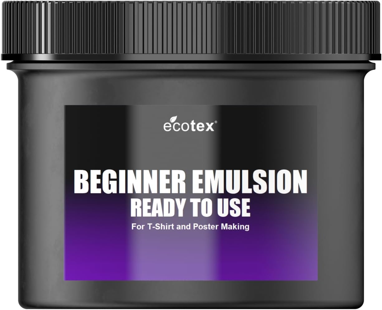 Ecotex Beginner Screen Printing Emulsion, Ready to Use Photo Emulsion 8oz | Premixed, Pre-Sensitized & Ready To Use