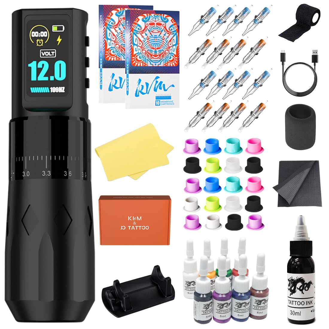 Tattoo Machine Kit, Adjustable Tattoo Machine, Aluminum Alloy