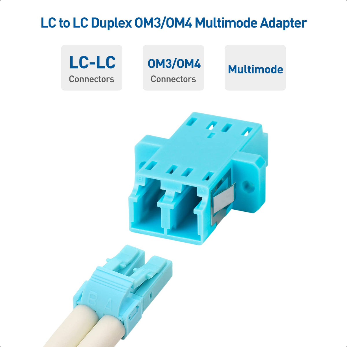 Cable Matters 6-Pack LC to LC UPC Duplex OM3/OM4 Multimode Fiber Adapter