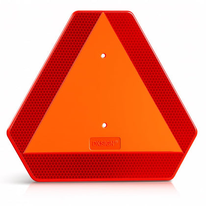 Slow Moving Vehicle Sign, Plastic DOT Slow Moving Vehicle Triangle Signs, SMV Sign 14"x16"x0.16"/5mm Thick Diamond