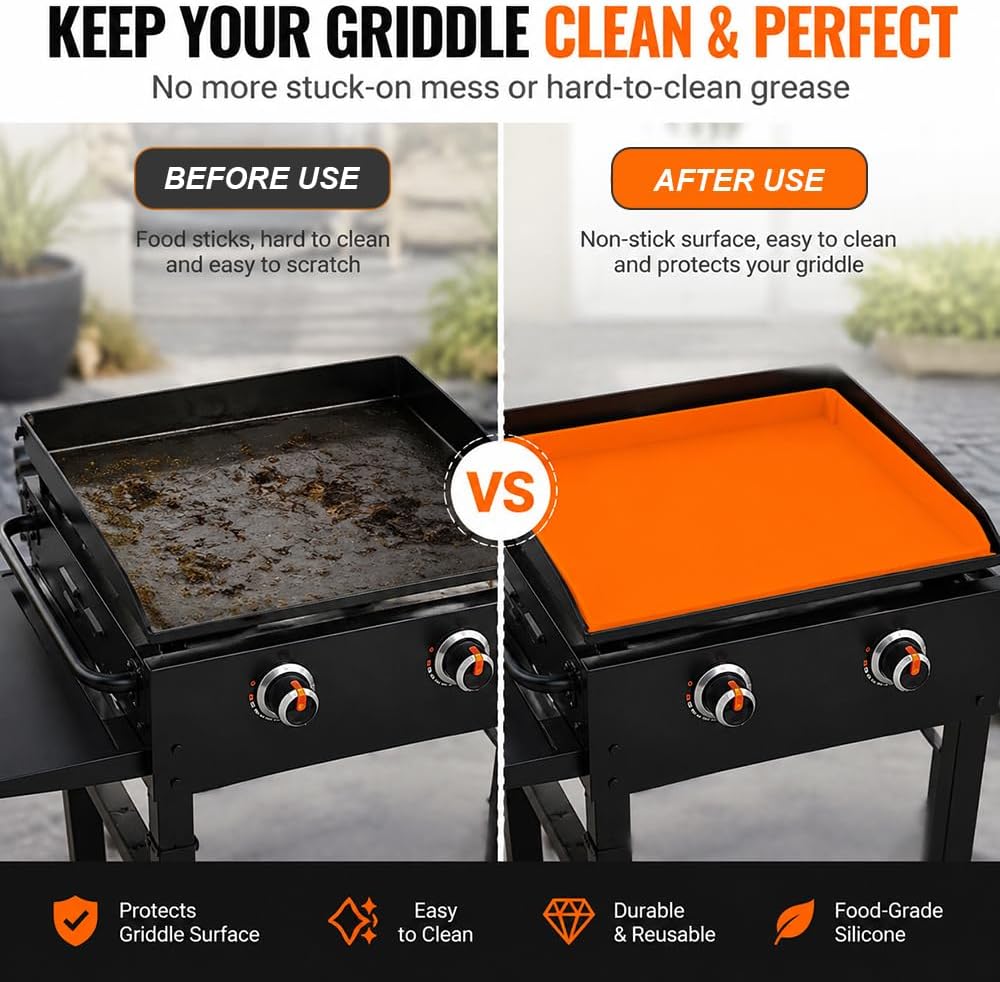 Silicone Griddle Mat for Royal Gourmet 36" Propane Griddle, Heat Resistant Non Stick Flat Top Grill Mat, Reusable