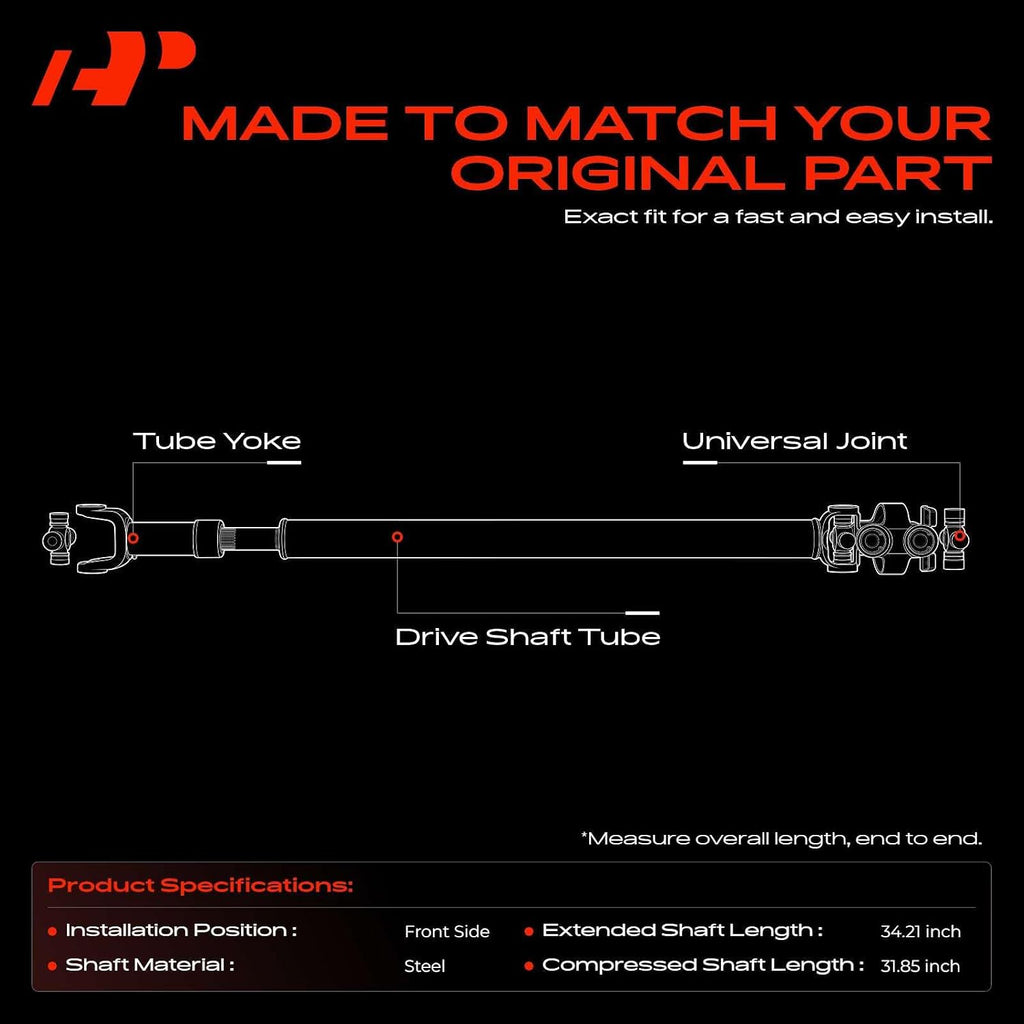 A-Premium Front Drive shaft Driveshaft Assembly Compatible with Dodge