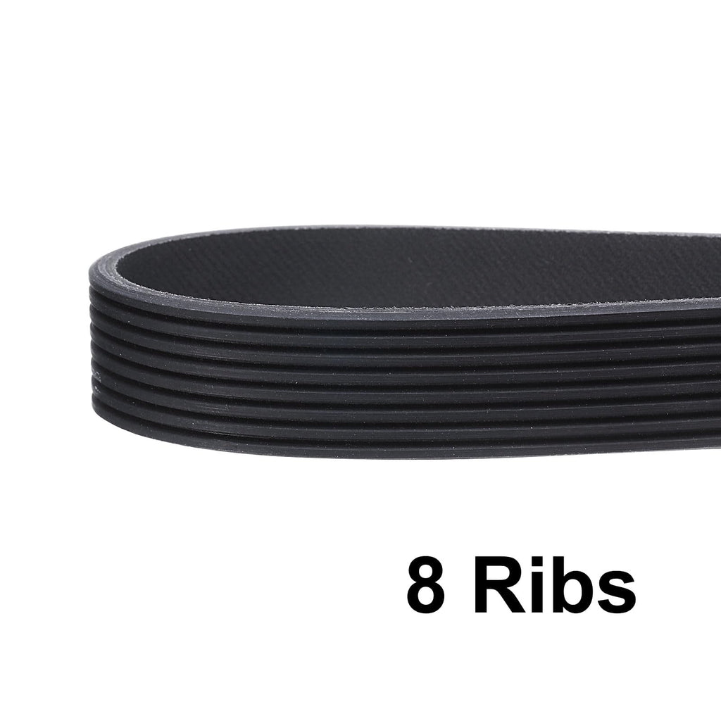 uxcell 430J8 PJ V-Ribbed Belt 8 Ribs 43" L x 0.74" W x 0.14" H, EPDM