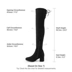 Women's Over The Knee Thigh High Boots,Black,8.5