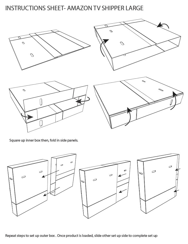 Moving Boxes for TV, LCD/LED, (2 Pack)