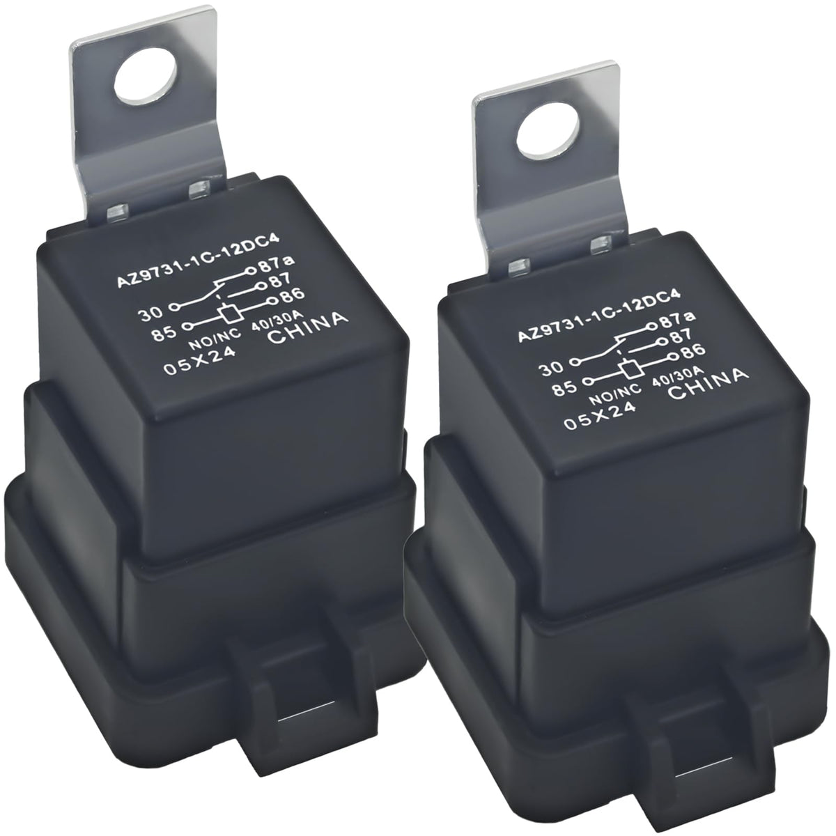 882751A1 Power Trim Relay (Pack of 2) Compatible with Mercury Mariner Outboards 20-300HP - 12V Tilt Trim Solenoid Replace AZ973-1C-12DC4, 882751A2, 4RD 960 388-32, VF4-35F11-Z07