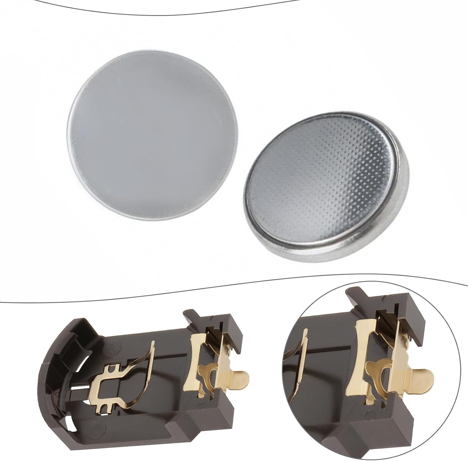 5pcs Button Cell Holder Battery Holder Button Battery Holder for CR2032 CR2025 3V Coin Cell Battery Socket Holder