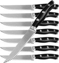 8-Piece Steak Knives Set, 4.7 Inch Full-Tang Serrated Sharp Knives