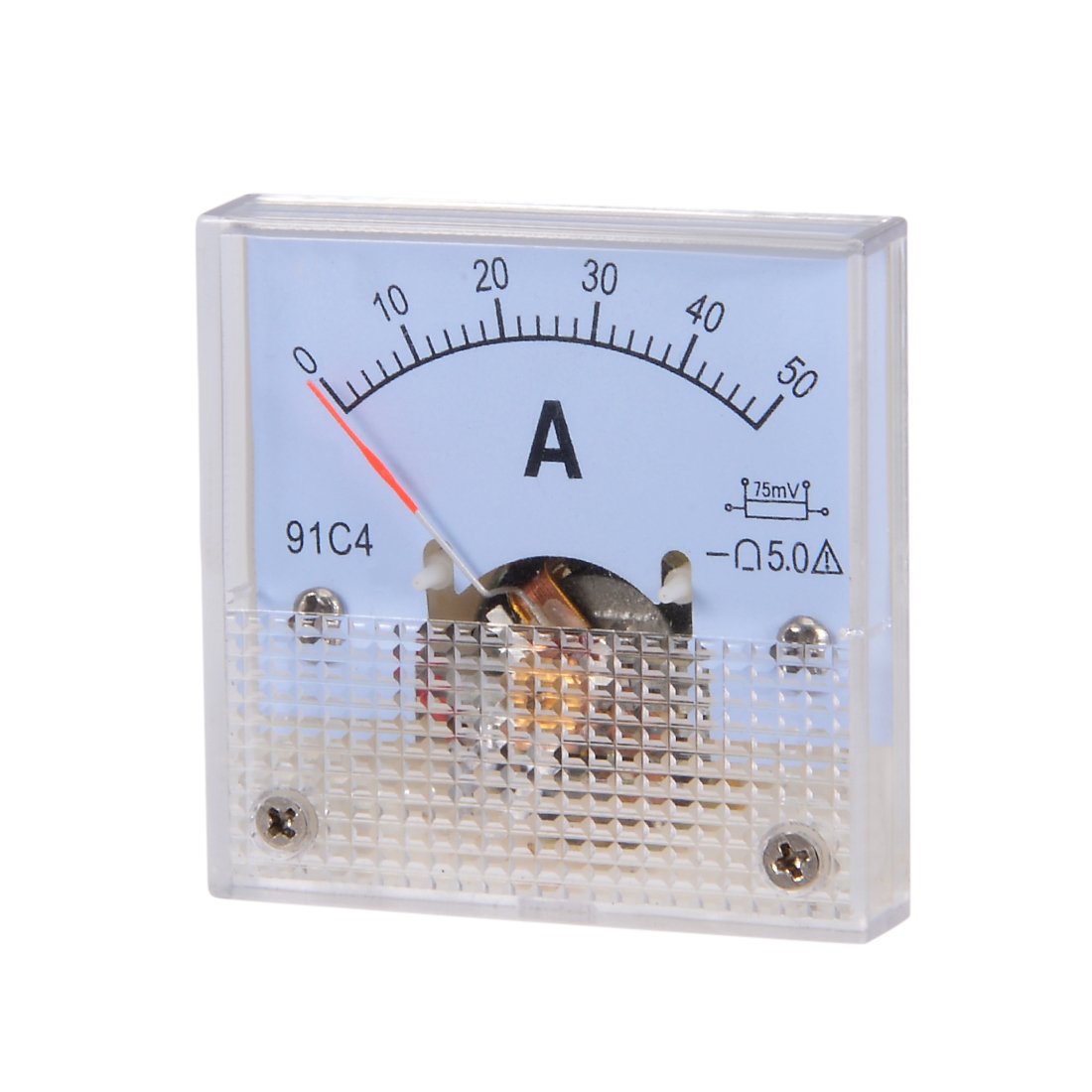 uxcell Analog Current Panel Meter DC 0-50A 91C4 Ammeter for Circuit Testing
