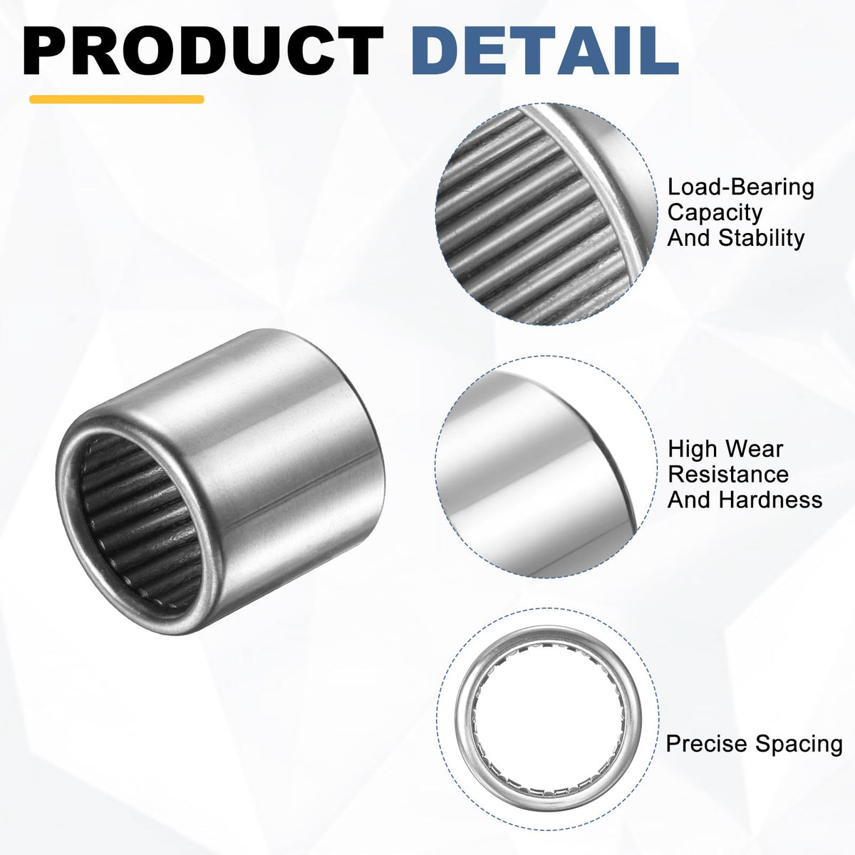 uxcell 4 Pcs B912 Needle Roller Bearings, 9/16" Bore 3/4" OD 3/4" W