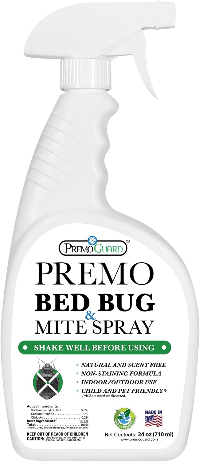 Bed Bug & Mite Killer Spray – University Tested 100% Kill Rate | Natural, Safe for Bedding, Furniture, Fabrics, and