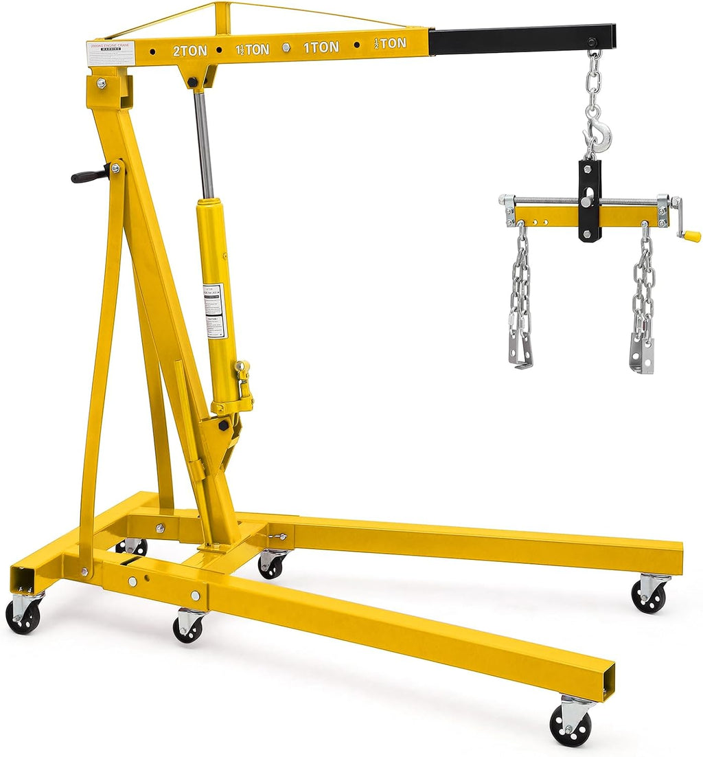 2 Ton Engine Hoist with Lever, Hydraulic Cherry Picker Engine Crane