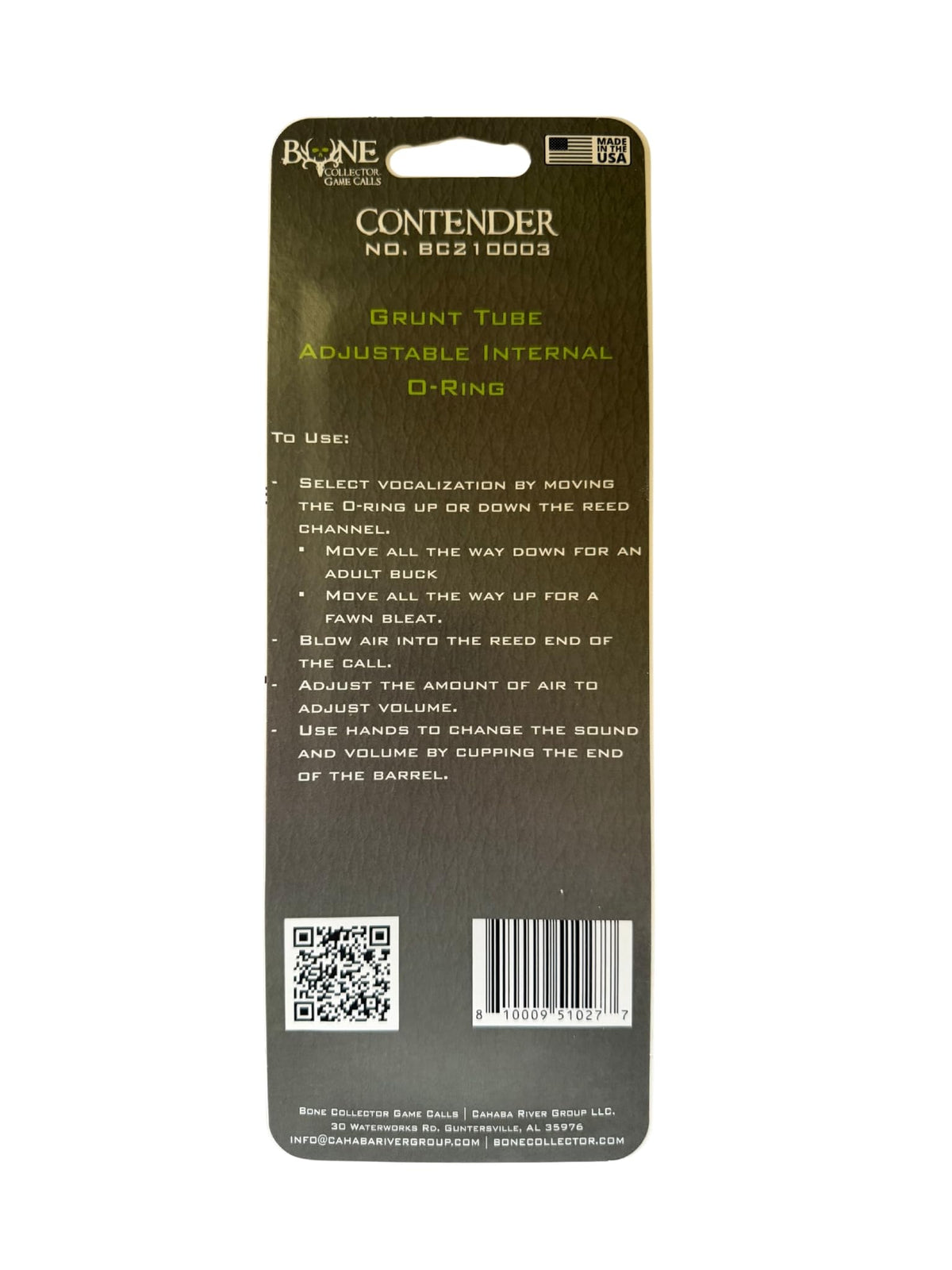 The Contender Game Call Deer Grunt Call