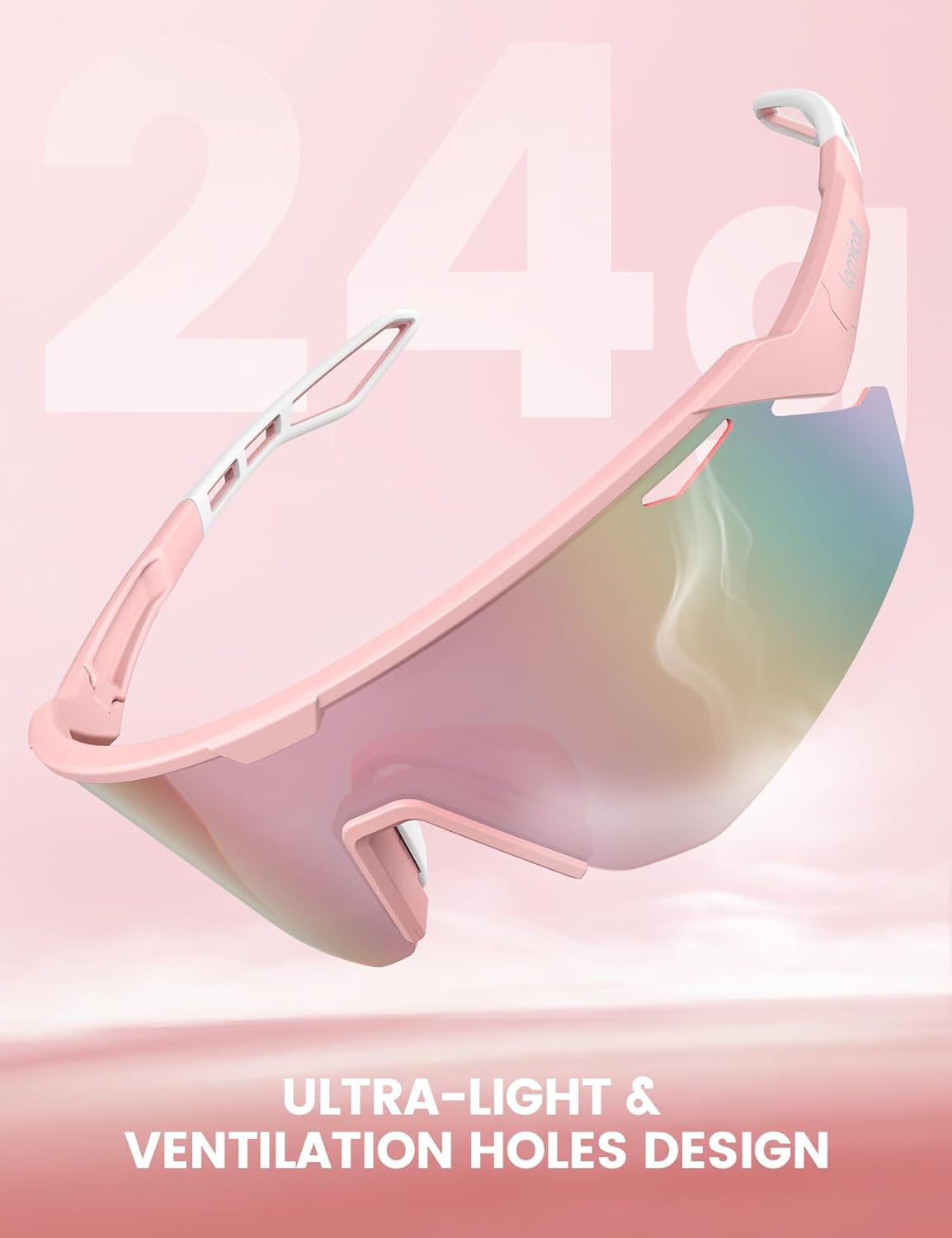 24g Polarized Sports Sunglasses for Men Women - UV400 Protection Sun Glasses for Baseball Running Cycling Fishing