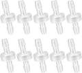 Yuanchu 10 Pcs 1/4 Inch Plastic Check Valve, One Way Inline Barb Non Return