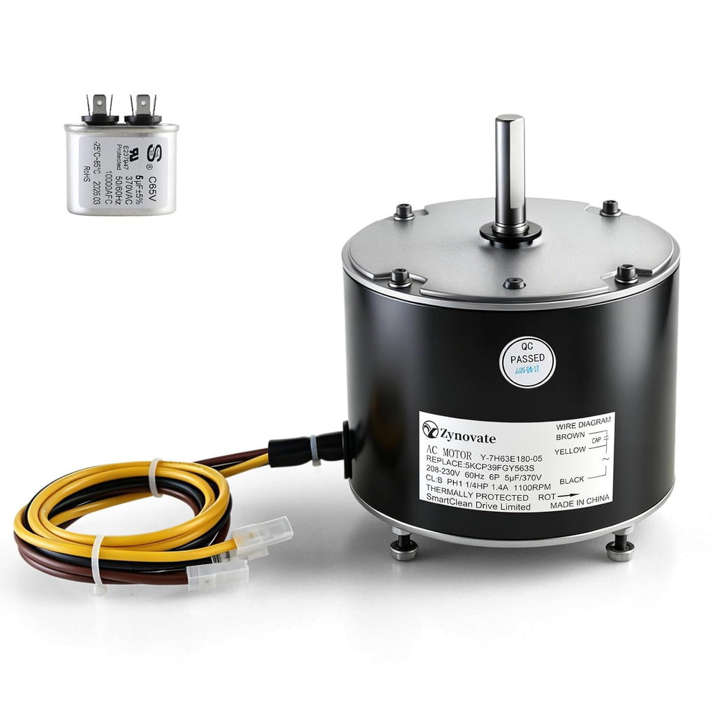 5KCP39FGY563S Condenser Fan Motor 1/4 HP 1100RPM 208-230V 1.4A AC Fan Motor