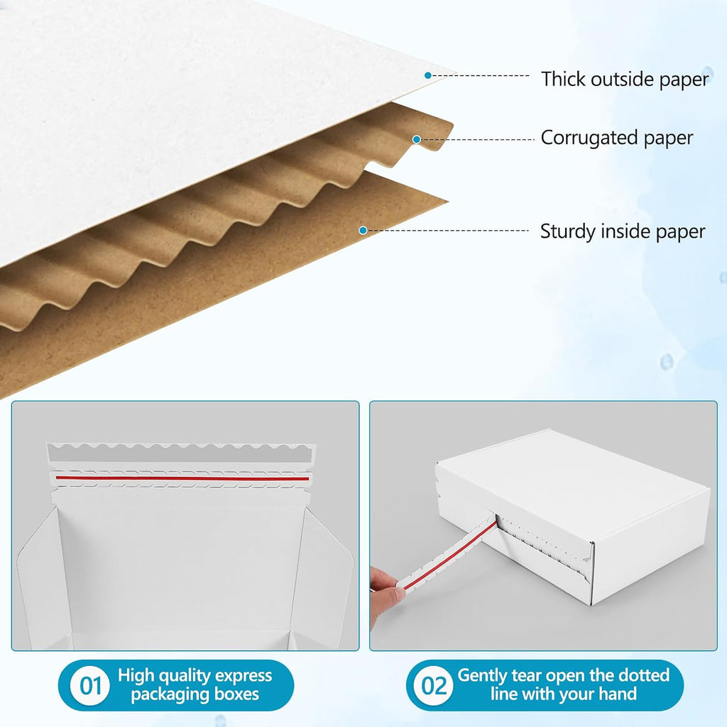 Self-Sealing Shipping Boxes 11x8x3" Interior Dimensions 25 Pack