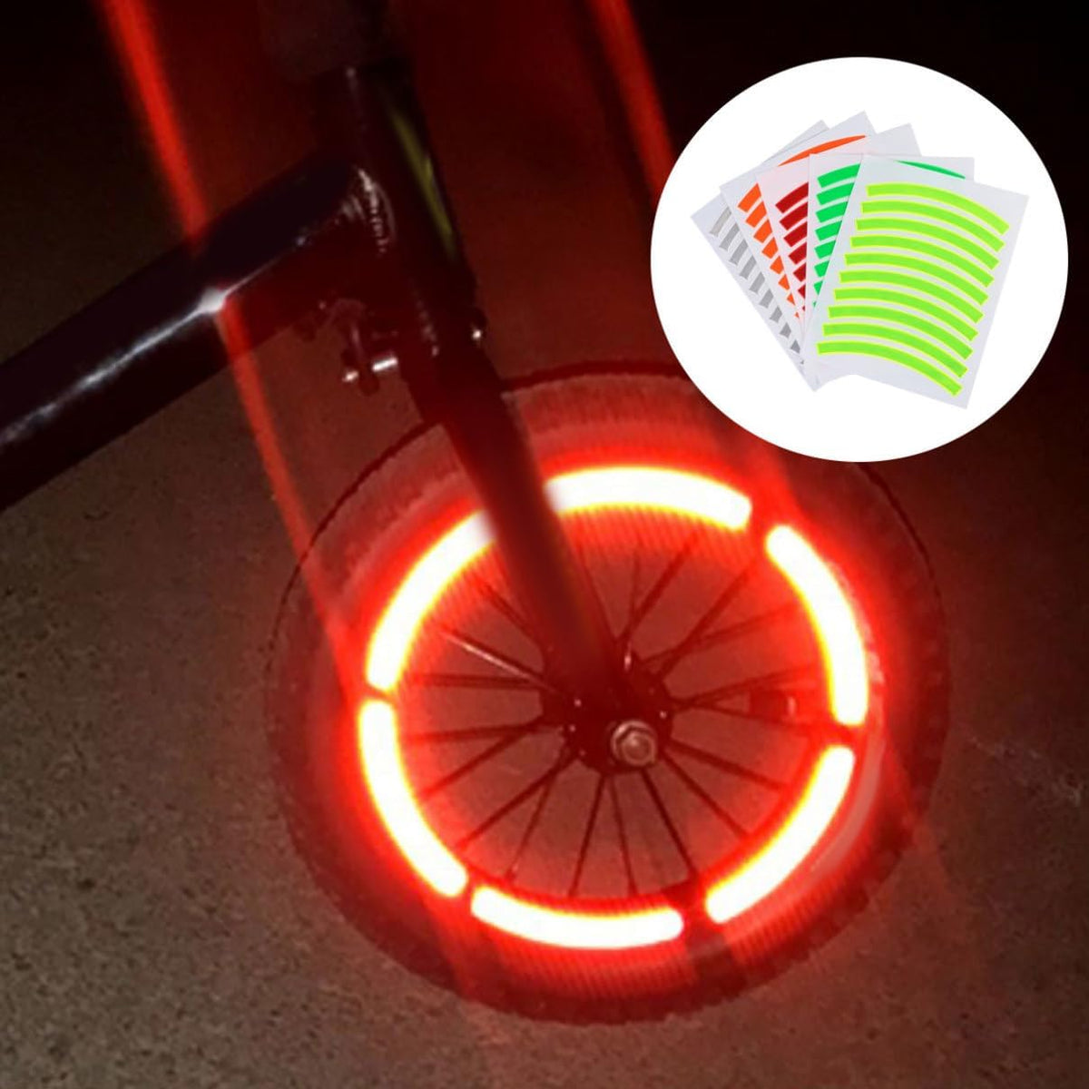 5 Pcs Reflective Tape Safety Stickers Xmas for Bike Spokes