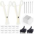 Body Piercing Kit - 38pcs Piercing Kit with Piercing Needles Clamps 12G 14G 16G 18G 20G Needles & 2Pcs Piercing