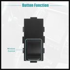 Hihaha Rear Side Master Power Window Switch Fit for Chevrolet Silverado 2500 - Pack of 1 Black Durable Material
