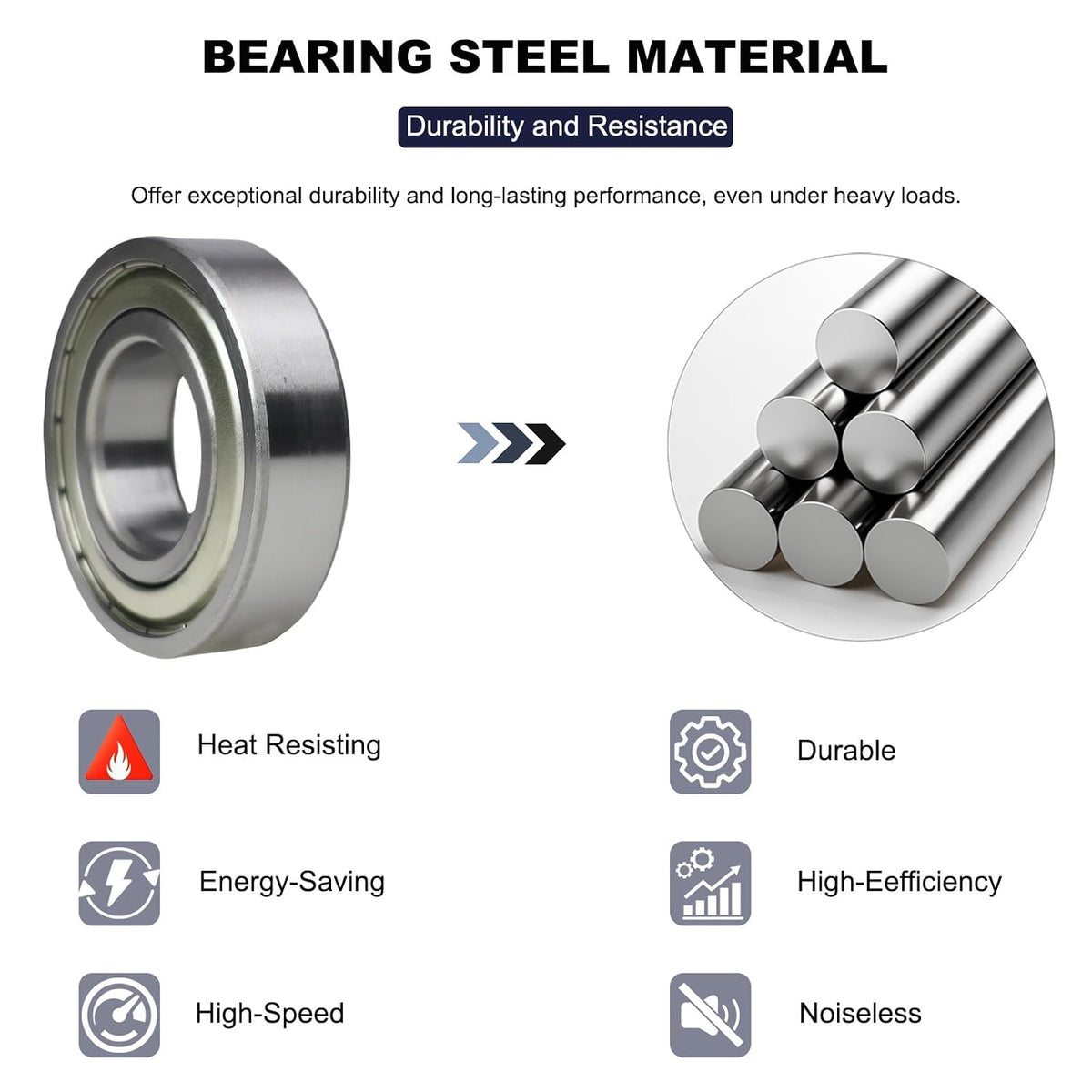 10 PCS 6207-ZZ Double Metal Seal Deep Groove Ball Bearings, Pre-Lubricated and Stable Performance and Cost Effective Bearings (6207 ZZ)