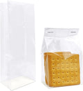 Gusseted Flat Bottom Cellophane Bags 3x2x8 In 50Pcs