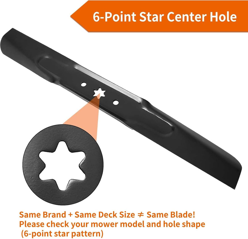 742-04308 Mower Blades Fit for Cub-Cad et Troy Bilt 42" Deck, 942-04308A Blades for Cub Cad et XT1-LT42 XT2-LX42