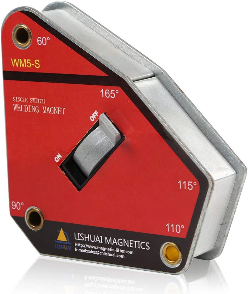 Strong Single Switch Welding Magnet Holder,Neodymium Magnetic Welding Clamp,Magnet Square 45 90 Degree (Multi-Angle)