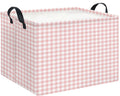 Rectangle Storage Bin,Gift Basket,Room Decor(Little Pink Grid)