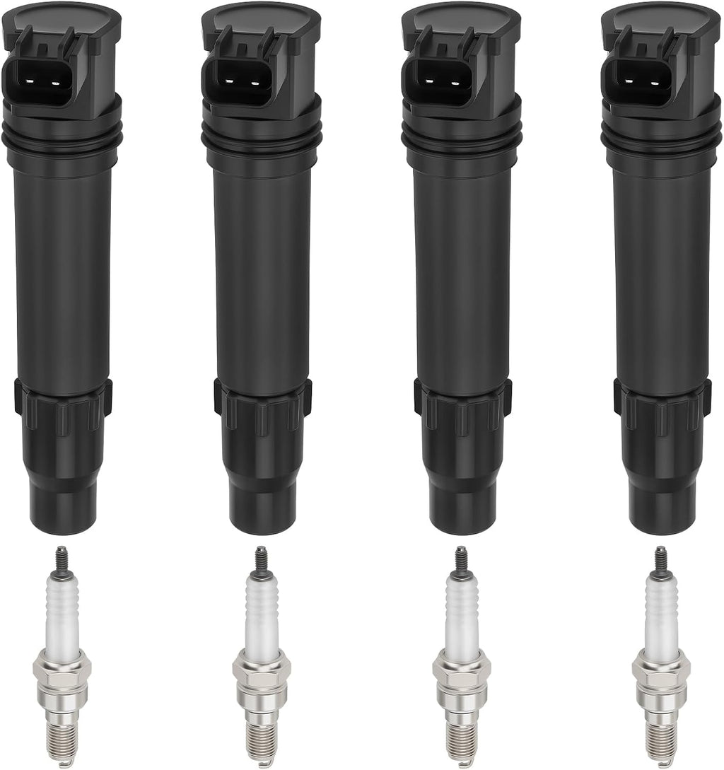 4Pcs Ignition Stick Coils with Iridium Spark Plug for Honda CBR600RR