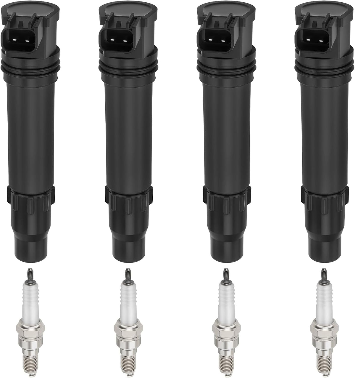 4Pcs Ignition Stick Coils with Iridium Spark Plug for Honda CBR600RR