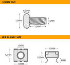 RIVECO Rack Screws & Cage Nuts for Server Cabinets & Racks Mounting Network Equipment Clip Nuts 50 Sets M6 x 16mm Black