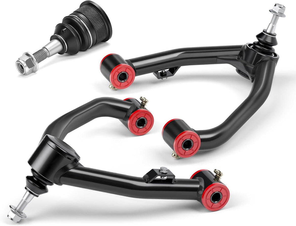 2-4" Lift Upper Control Arms for 07–18 Chevy Silverado 1500/GMC Sierra 1500 6 Lug, Chassis & Suspension Control Arm Kit with Ball Joints Fits Tahoe/Yukon/Suburban 1500, Replaces OE Stamped Steel Arms
