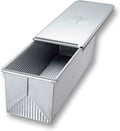 Bakeware Pullman Loaf Pan With Cover, 9 x 4 inch, Nonstick & Quick Release Coating, Made in the USA from Aluminized