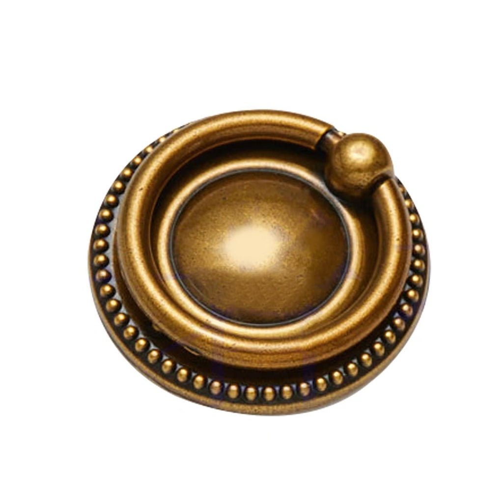 8 Pack Ring pulls,2" Antique Ring Drawer pulls,Ring Cabinet Cupboard pulls with Round Plate,Drawer Ring pulls