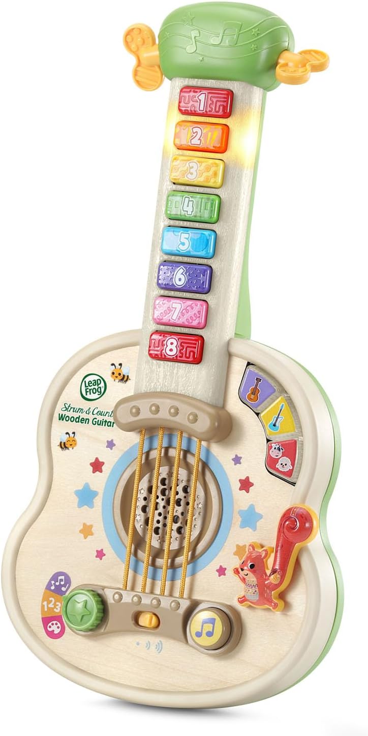 Strum and Count Wooden Guitar, Musical Toddler Toy